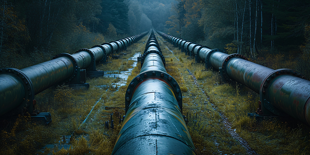 The high tension conduit for natural gas or petroleum